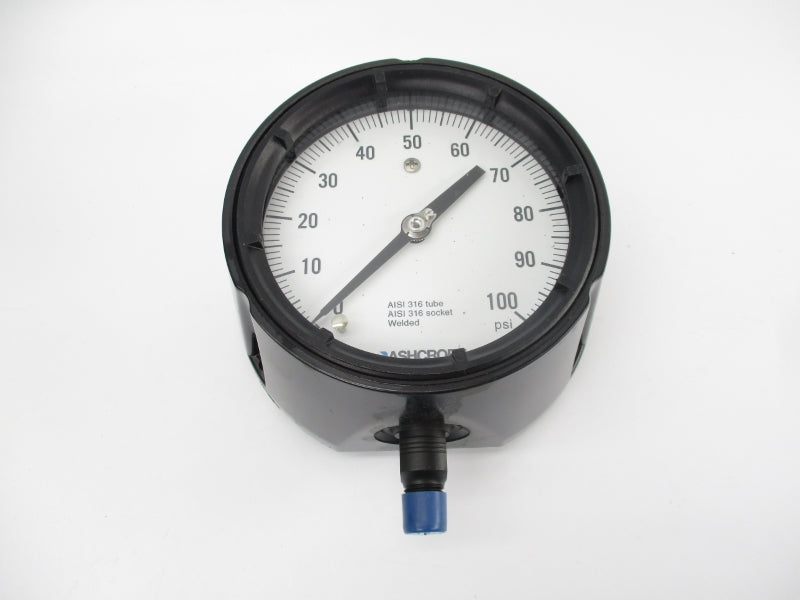 ASHCROFT 45-1279-SS-02L-100# 0-100PSI 4-1/2" (WH) NSMP