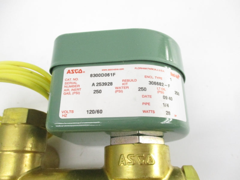 ASCO 8300D061F 120V 250PSI 1/4" NSNP