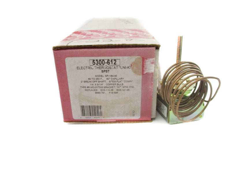 ROBERTSHAW 5300-612 SP-184-60 277VAC 30A 60-250'F NSMP