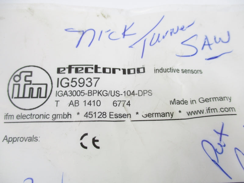 IFM EFECTOR IGA3005-BPKG/US-104-DPS IG5937 10-36VDC NSMP