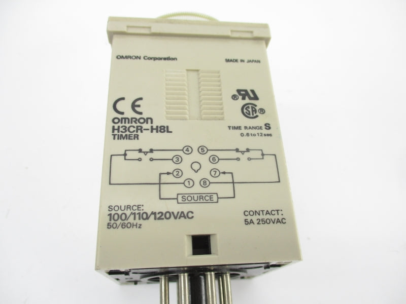 OMRON H3CR-H8L 250VAC 5A 0.6-12S NSNP