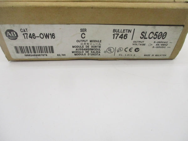 ALLEN BRADLEY 1746-OW16 SER. C 5-265VAC (NO TERMINALS) NSMP