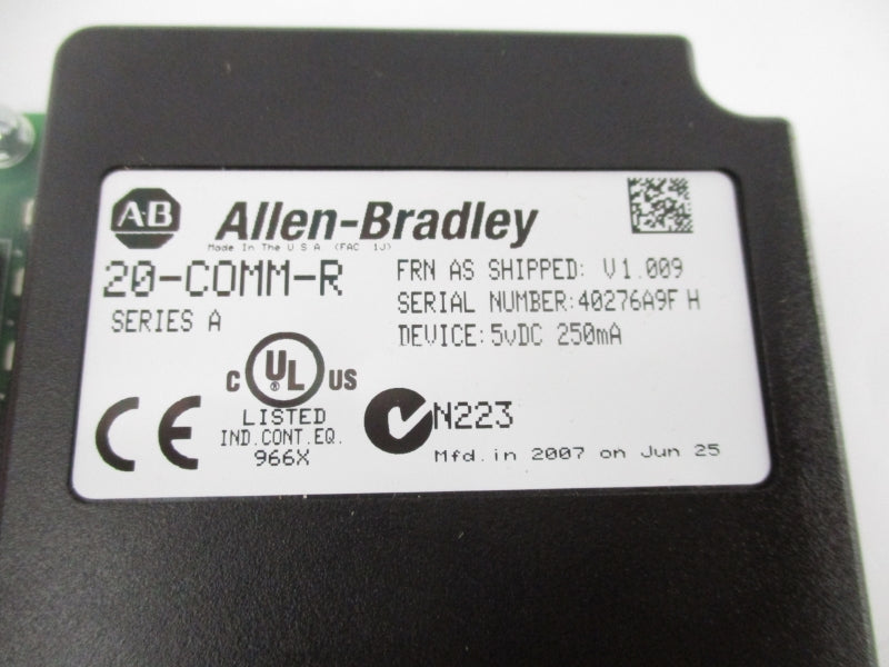ALLEN BRADLEY 20-COMM-R SER. A 5VDC F/W V1.009 NSNP