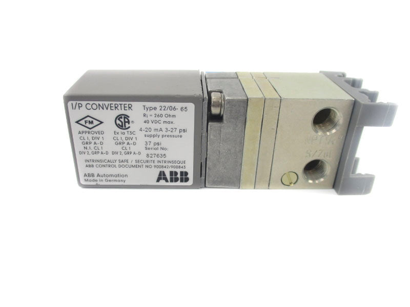 ABB 22/06-65 40VDC 3-27PSI NSNP