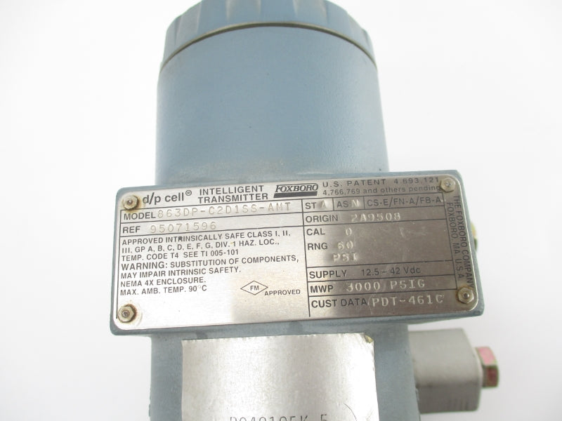 FOXBORO 863DP-C2D1SS-AMT 12.5-42VDC 3000PSI UNMP