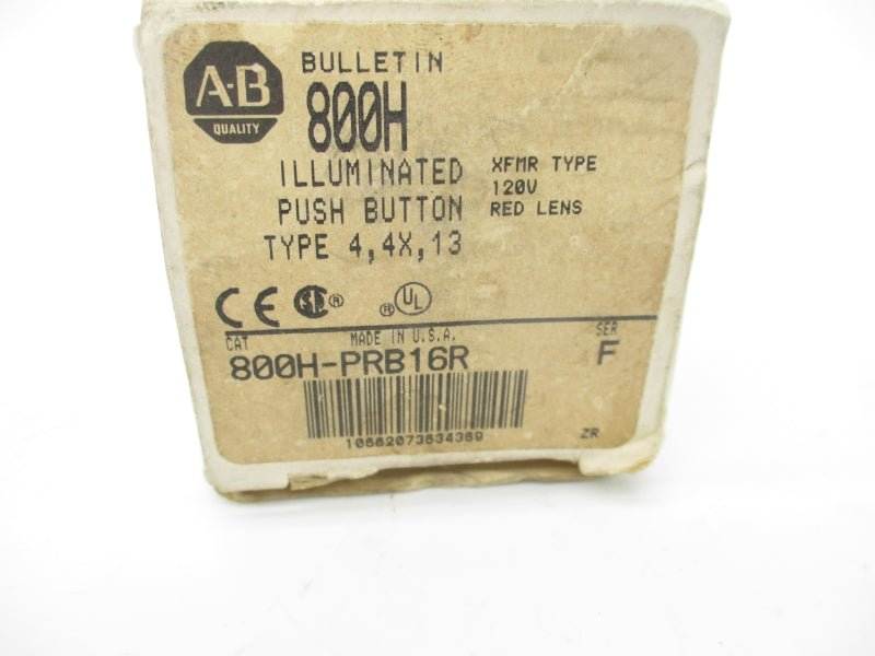 ALLEN BRADLEY 800H-PRB16R SER. F 120V (GY/BL) NSMP