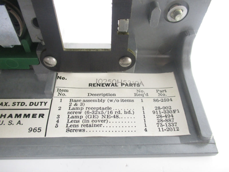 CUTLER HAMMER 10250H5310A 600V NSNP