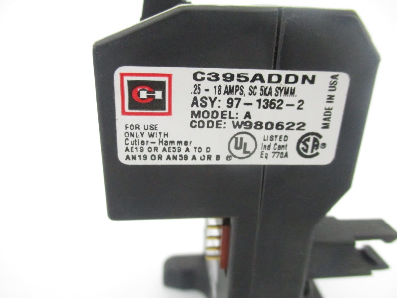 CUTLER HAMMER C395ADDN 110-120VAC .25-18A NSNP