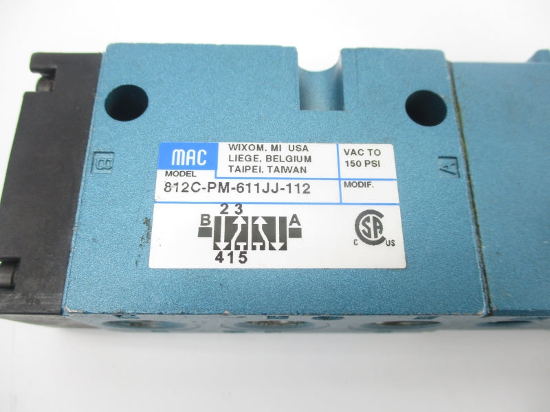 MAC 812C-PM-611JJ-112 24VDC  25-150PSI NSNP