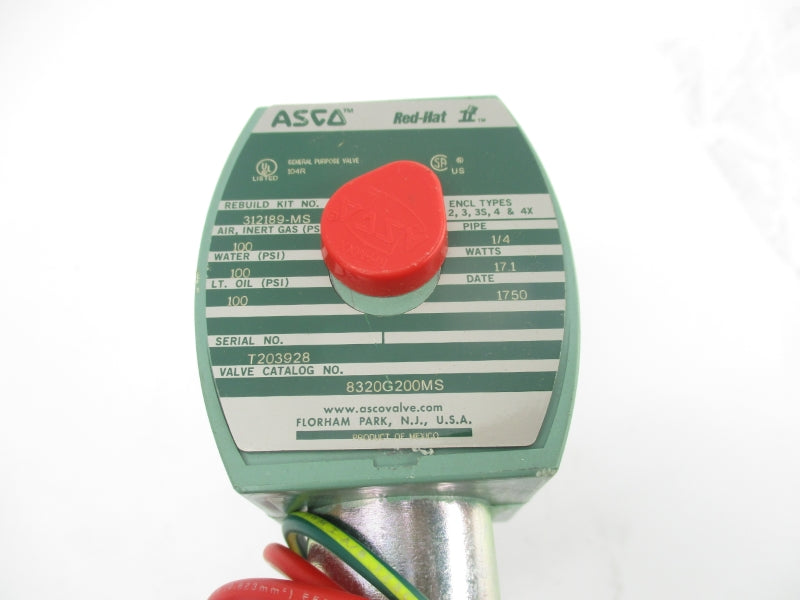 ASCO 8320G200MS 110/120V 100PSI 1/4" NSNP