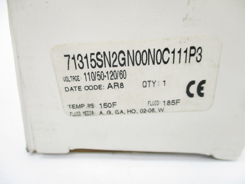 HONEYWELL 71315SN2GN00N0C111P3 110/120V 200PSI NSMP