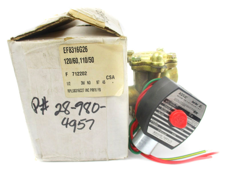 ASCO EF8316G26 110/120V 10-250PSI 1/2" NSMP