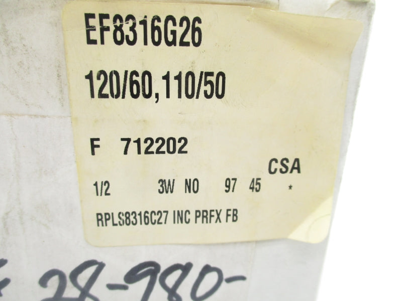 ASCO EF8316G26 110/120V 10-250PSI 1/2" NSMP