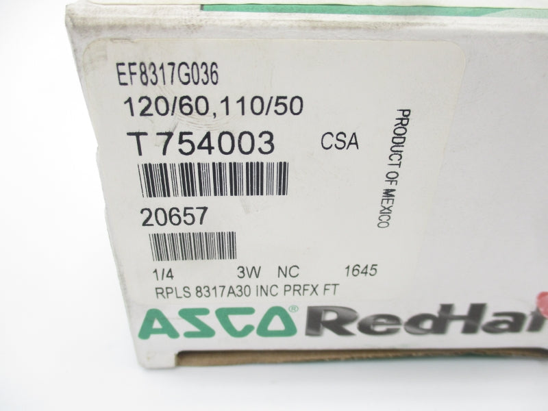ASCO EF8317G036 110/120V 5-150PSI 1/4" NSMP
