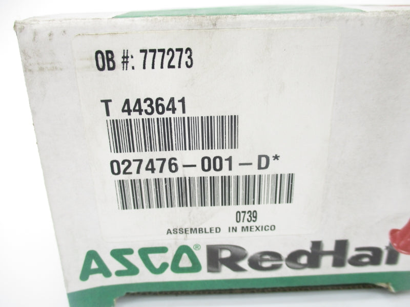 ASCO 027476-001-D MP-C-007-1 120V UNMP