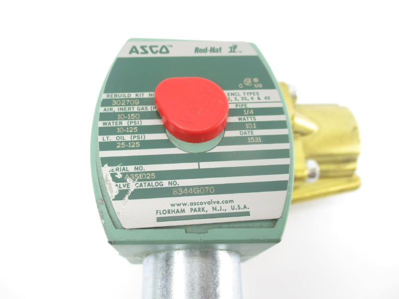 ASCO 8344G070 110/120V 10-125PSI 1/4" NSMP