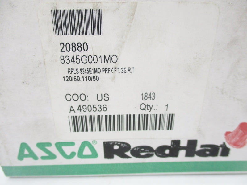 ASCO 8345G001MO 110/120V 10-150PSI 1/4" UNMP