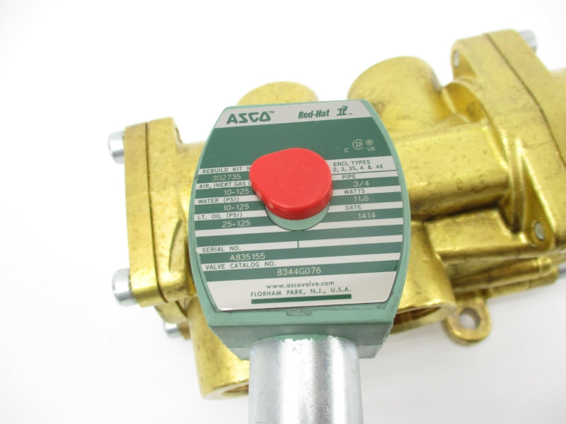 ASCO 8344G076 110DC 10-125PSI 3/4" NSNP