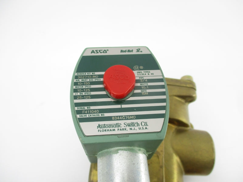 ASCO 8344G76MO 110/120V 10-125PSI 3/4" NSNP