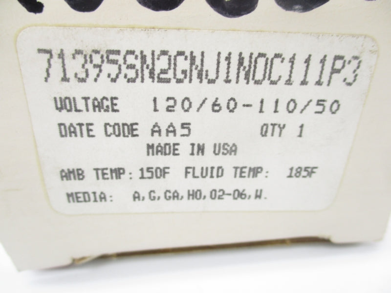 HONEYWELL 71395SN2GNJ1N0C111P3 110/120V 150PSI 1/8"-1/16" NSMP