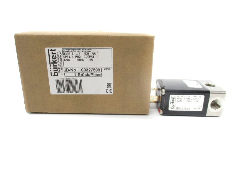 BURKERT 0330C1/8FKMSS 00327599 120V 145PSI NSMP