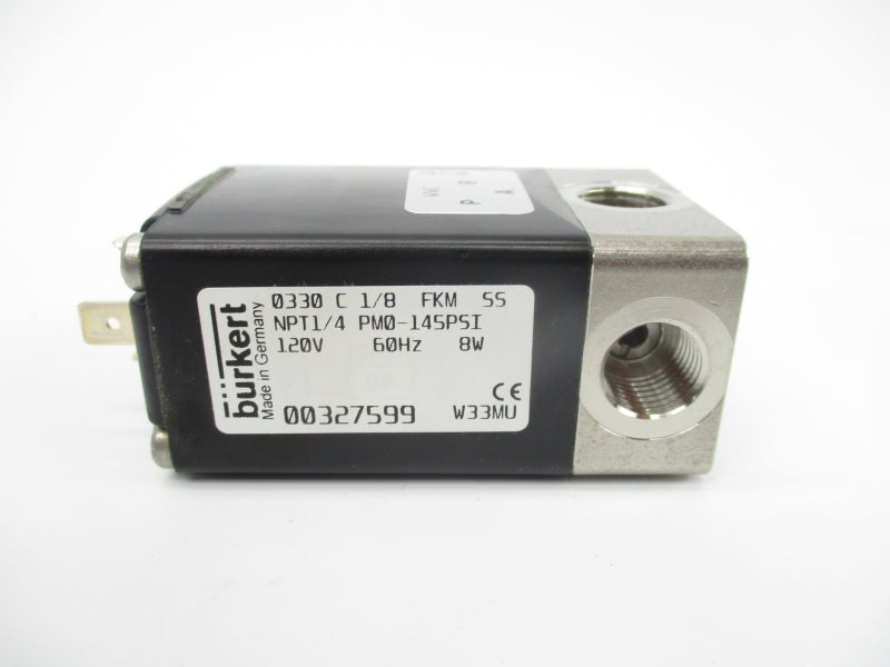 BURKERT 0330C1/8FKMSS 00327599 120V 145PSI NSMP