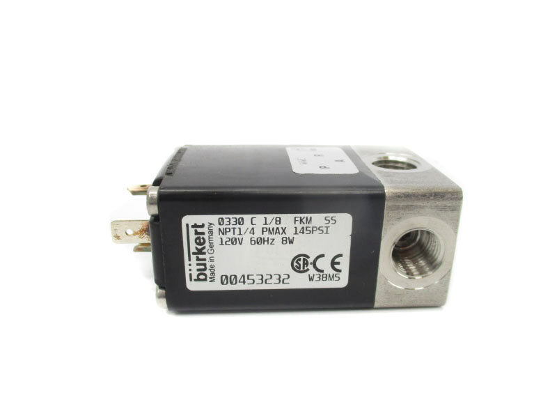 BURKERT 0330C1/8FKMSS 00453232 120V 145PSI NSNP