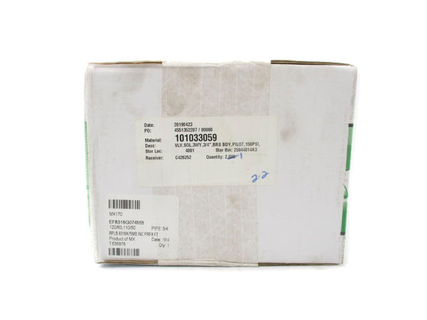 ASCO EF8316G074MB 110/120V 150PSI 3/4" NSFS
