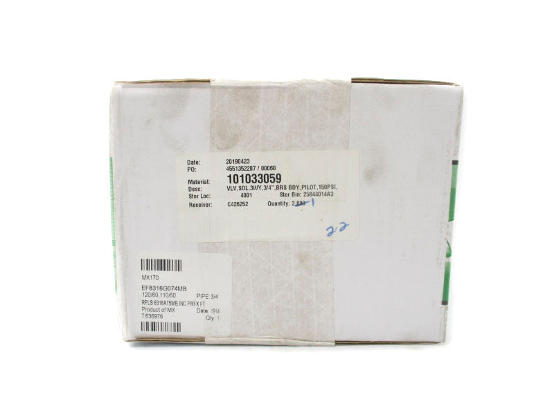 ASCO EF8316G074MB 110/120V 150PSI 3/4" NSFS