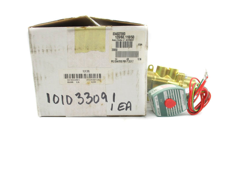 ASCO 8344G070MO 110/120V 10-125PSI 1/4" NSMP