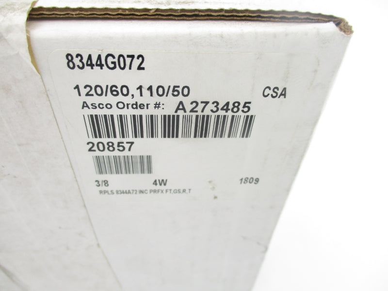 ASCO 8344G072 110/120V 3/8" NSFS