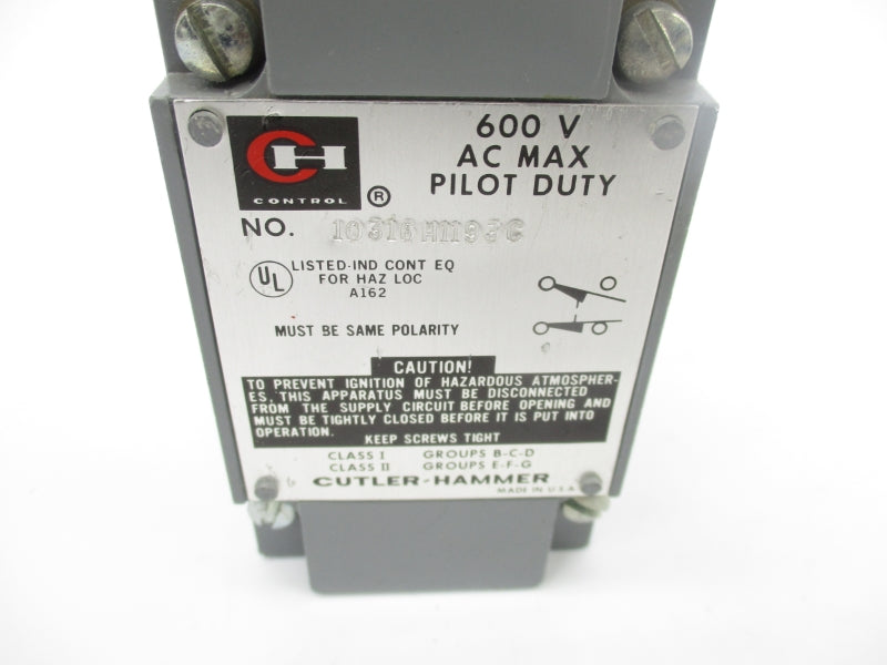 CUTLER HAMMER 10316H1193C 600VAC NSNP