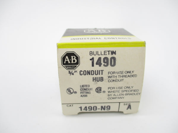 ALLEN BRADLEY 1490-N9 SER. A 3/4" (BK/YL) NSMP