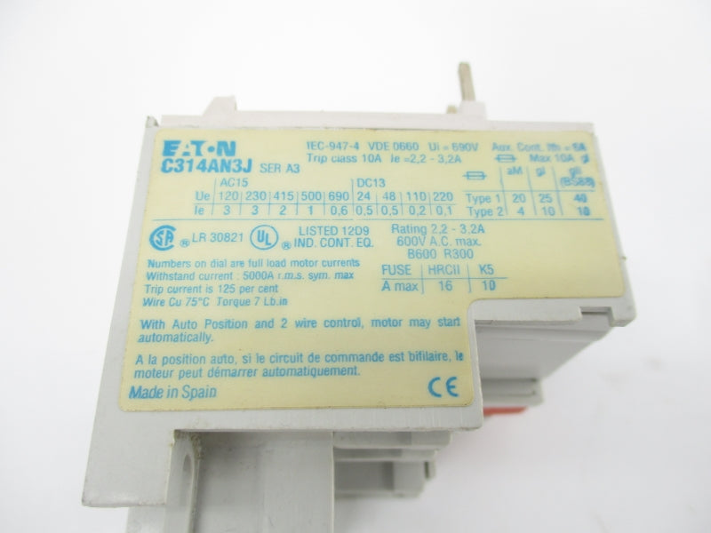 EATON C314AN3J SER. A3 690V 2.2-3.2A UNMP