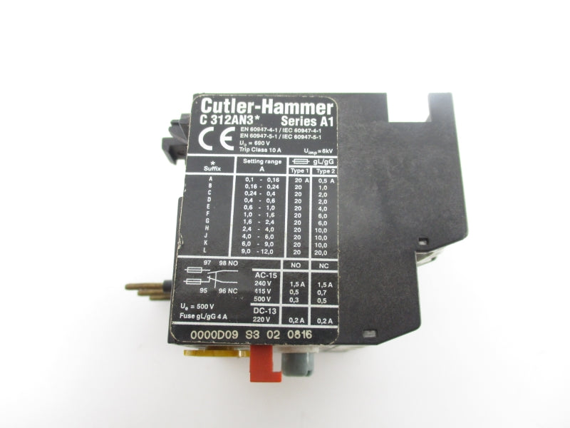 CUTLER HAMMER C312AN3K SER. A1 690VAC 6-9A UNMP