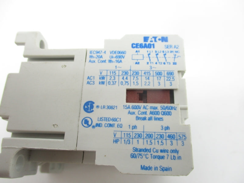 EATON CE6A01 SER. A2 220-240V 16A NSNP