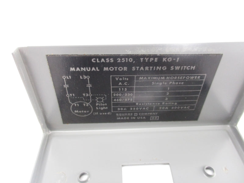 SQUARE D 2510KG-1 600VAC 30A UNMP
