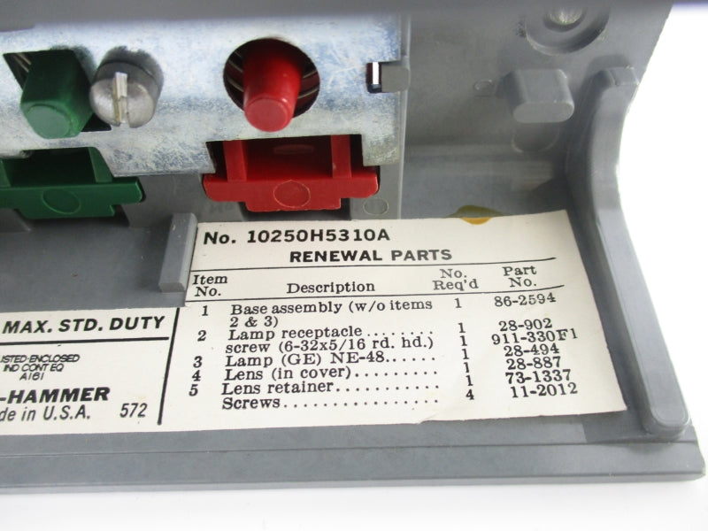 CUTLER HAMMER 10250H5310A 600VAC UNMP