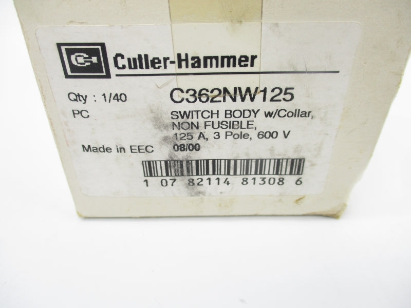 CUTLER HAMMER C362NW125 600VAC 125A NSMP
