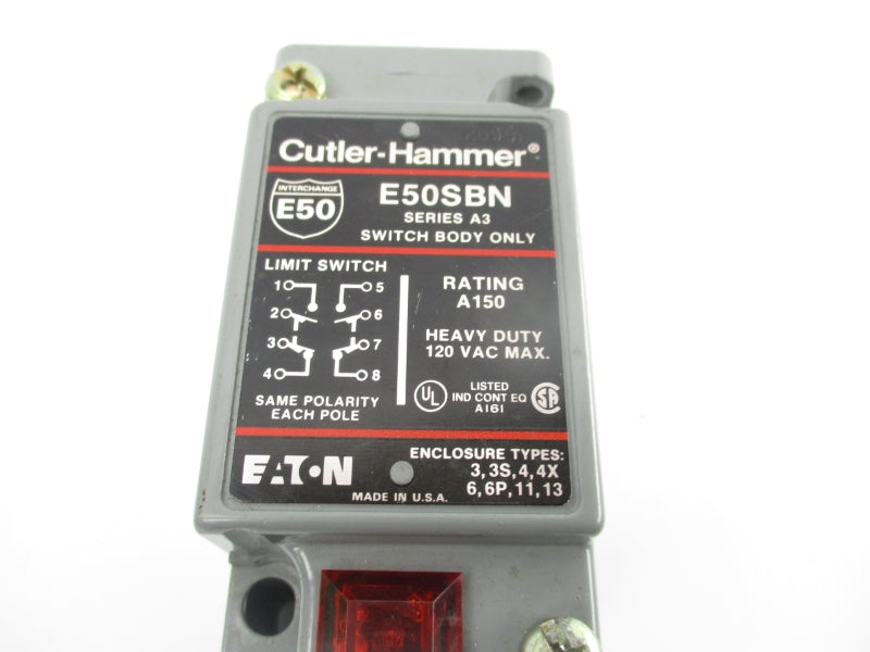 CUTLER HAMMER E50SBN SER. A3 120VAC UNMP