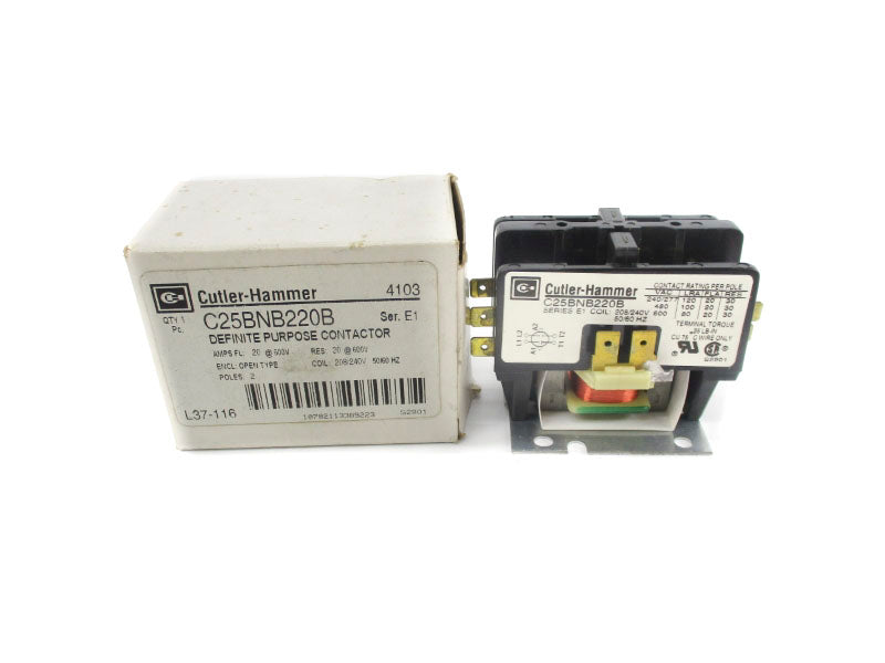 CUTLER HAMMER C25BNB220B SER. E1 208-240V 20A NSMP