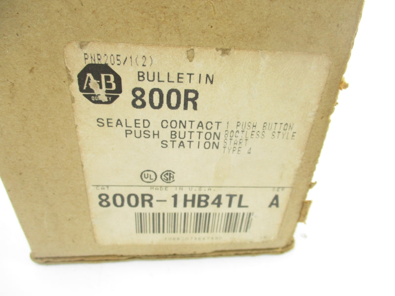 ALLEN BRADLEY 800R-1HB4TL SER. A 600VAC (BR/WH) (AS PICTURED) NSMP