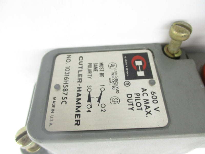 CUTLER HAMMER 10316H5875C 600VAC UNMP
