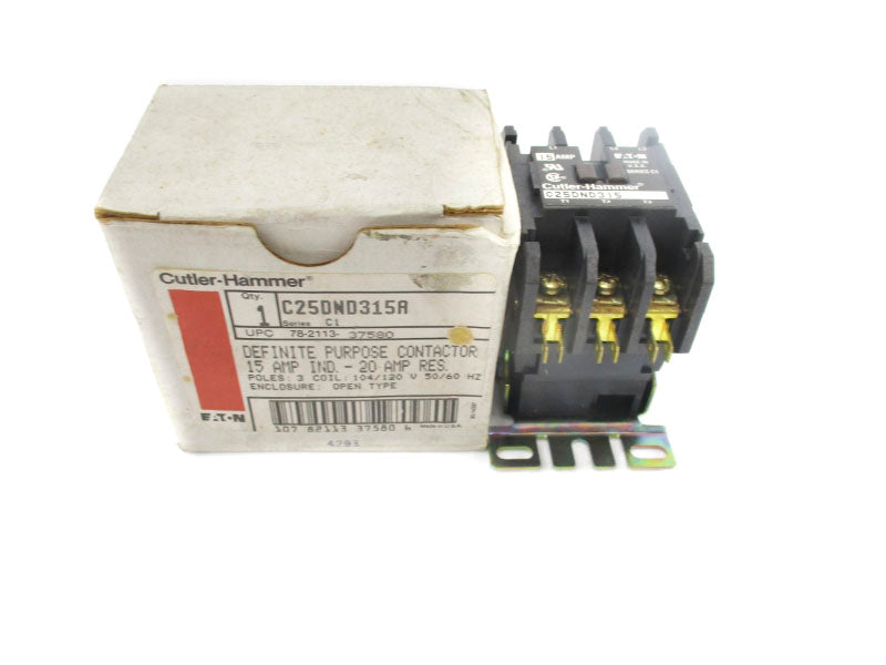 CUTLER HAMMER C25DND315A SER. C1 104-120V 15A NSMP