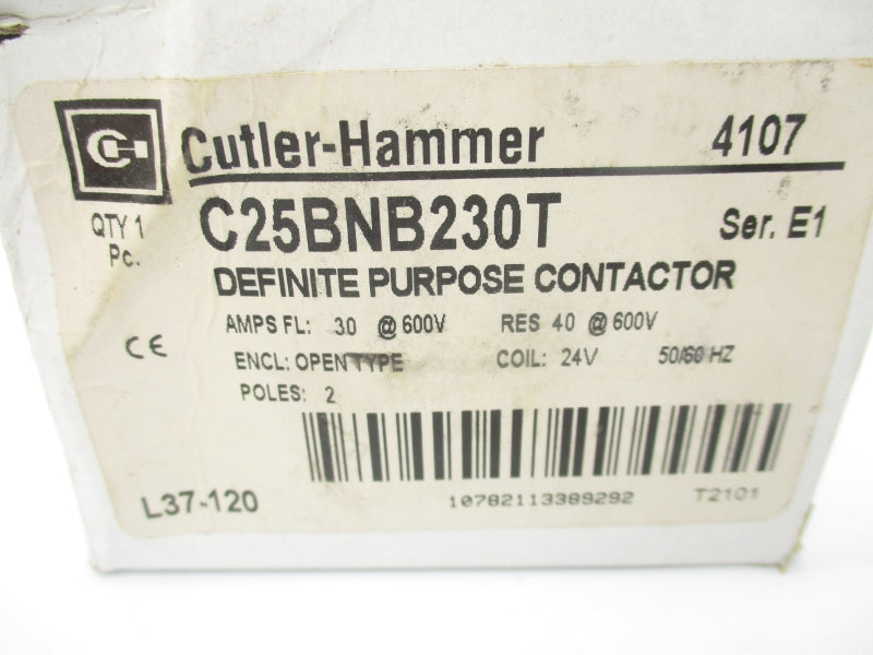 CUTLER HAMMER C25BNB230T SER. E1 24V 30A NSMP