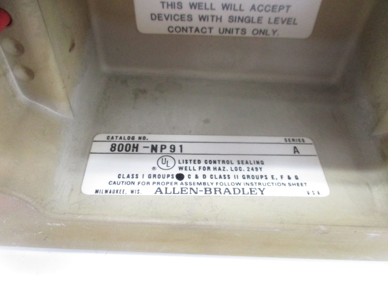 ALLEN BRADLEY 800H-NP91 SER. A NSNP