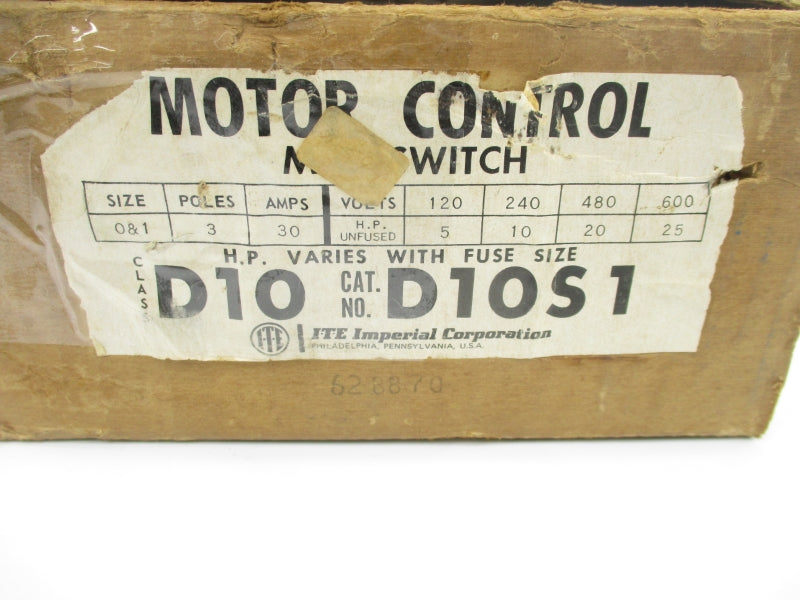 ITE D10S1 600VAC 30A NSMP