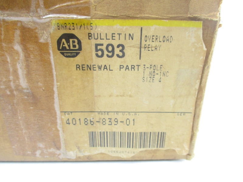 ALLEN BRADLEY 40186-839-01 120-600VAC (BR/YL) NSMP