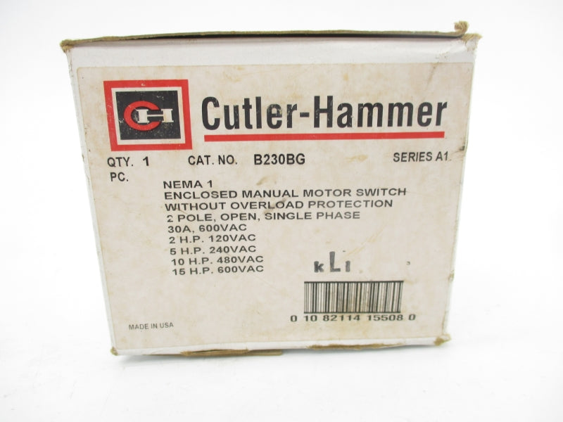 CUTLER HAMMER B230BG SER. A1 600VAC 30A NSMP