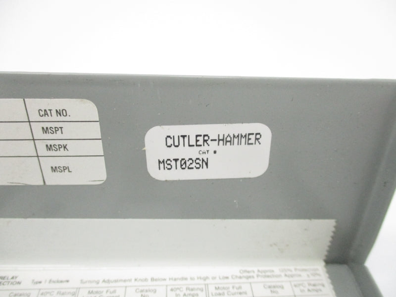 CUTLER HAMMER MST02SN NSNP